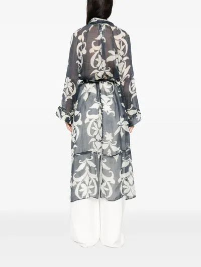 Forte Forte Printed Linen And Silk Gown