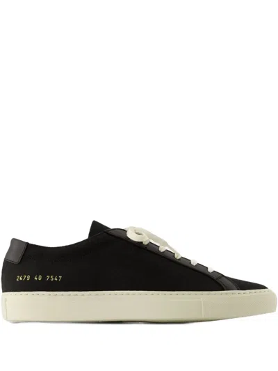 Common Projects Mens Black White Achilles Low Number-print Suede Low-top Trainers