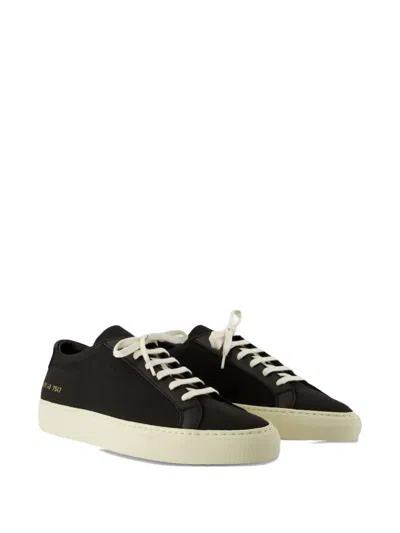 Common Projects Mens Black White Achilles Low Number-print Suede Low-top Trainers