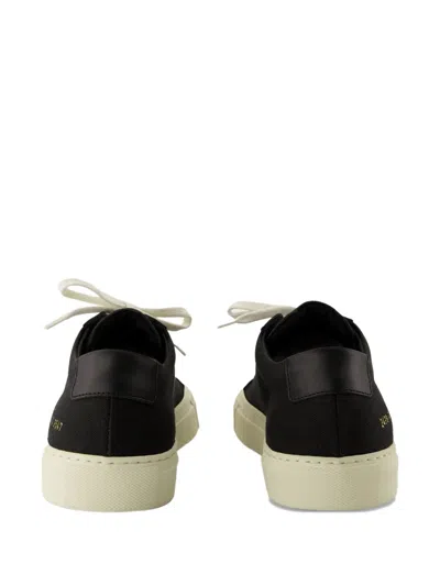 Common Projects Mens Black White Achilles Low Number-print Suede Low-top Trainers