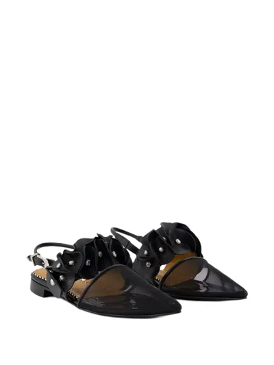 Toga Leather Ballerina Shoes