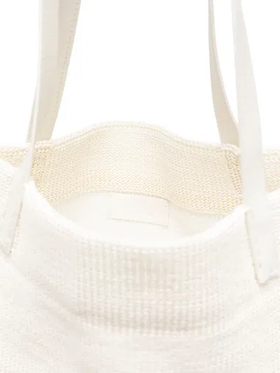 Jw Anderson Crochet Trim Knit Tote Bag