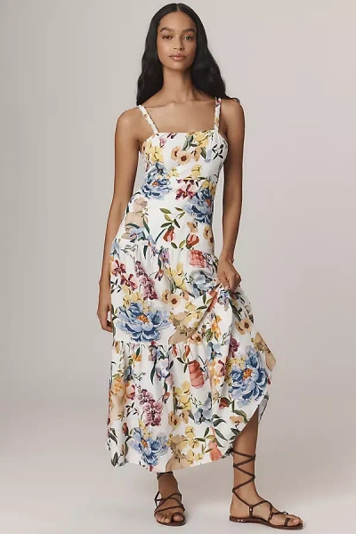 Farm Rio Greek Garden Sleeveless Maxi Dress Greek Garden Off-white