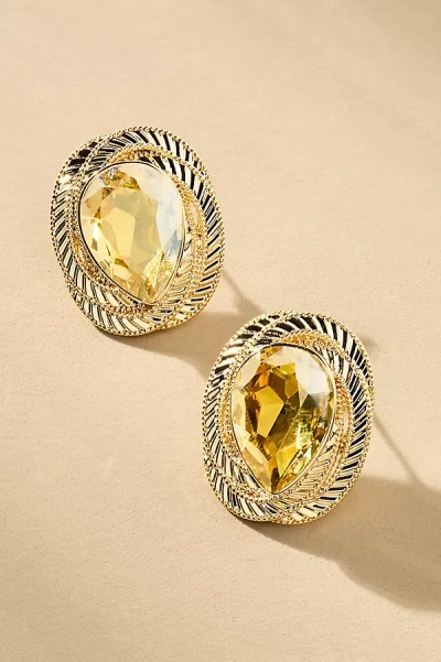 By Anthropologie Spiraled Stone Post Earrings