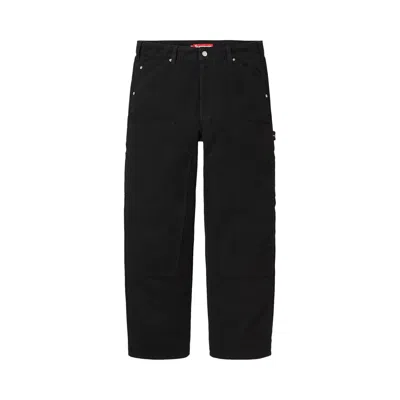 Pre-owned Supreme Moleskin Double Knee Painter Pant 'black'