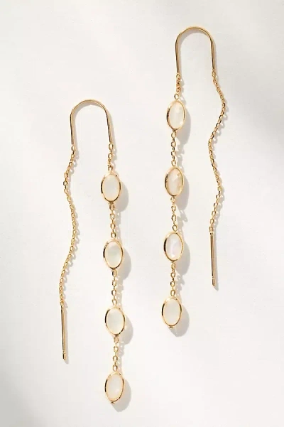 By Anthropologie Crystal Oval Threader Earrings