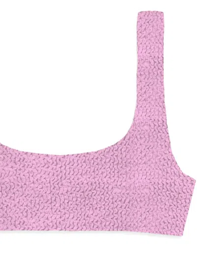 Mc2 Saint Barth Bralette Bikini Top With Crinkle Textured Fabric