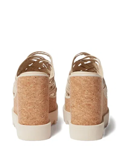 Stella Mccartney Woven Cork Wedge Mules