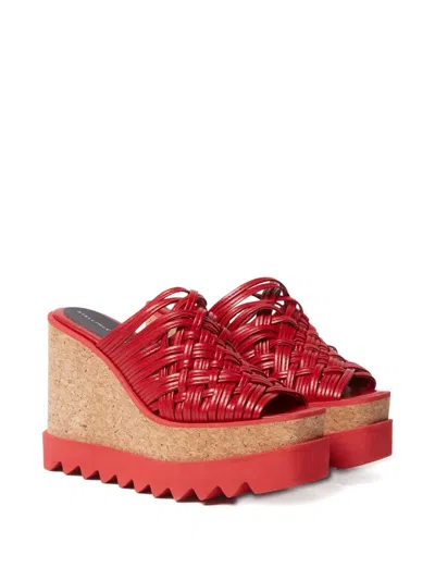 Stella Mccartney Sneakelyse Vegan Woven Platform Mule Sandals In Brown