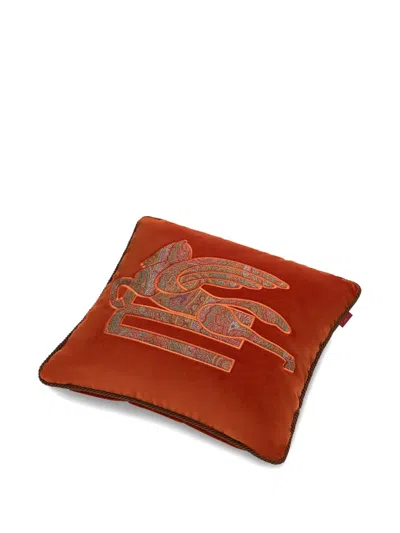 Etro Home Logo-embroidered Cushion