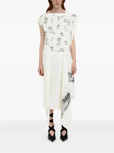 Ferragamo Floral-print Midi Dress