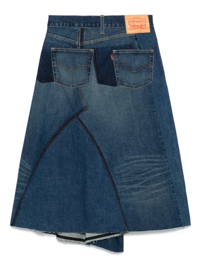 Junya Watanabe Skirt With Back Pockets And Contrast Stitching