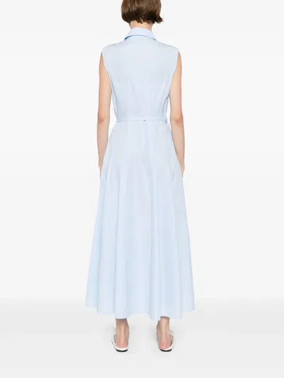 Gabriela Hearst Becca Belted Cotton Poplin Maxi Shirt Dress