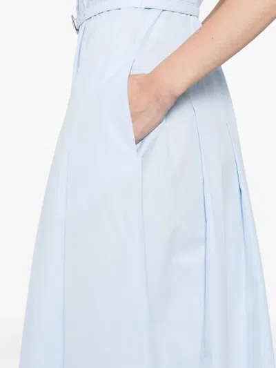 Gabriela Hearst Becca Belted Cotton Poplin Maxi Shirt Dress