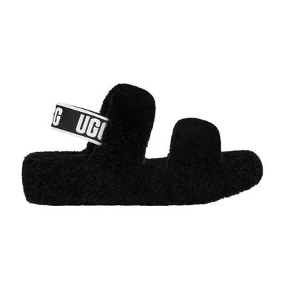 Pre-owned Ugg Wmns Oh Yeah Slide 'black'