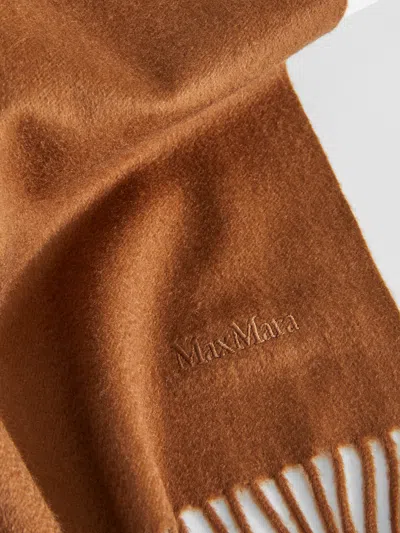 Max Mara Logo-embroidered Cashmere Scarf