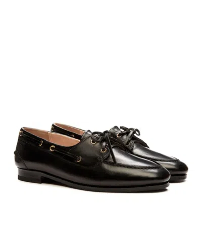Bally Pathy Leather Derby Shoes In Black