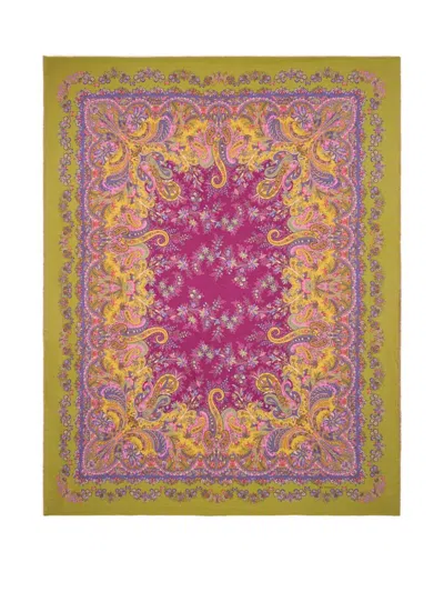 Etro Home Floral-print Wool Throw Blanket (190cm X 140cm)