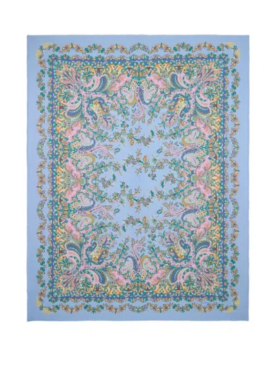 Etro Home Floral-print Wool Throw Blanket (190cm X 140cm)