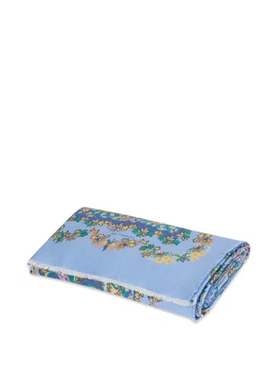 Etro Home Floral-print Wool Throw Blanket (190cm X 140cm)