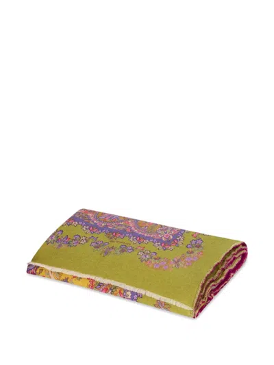 Etro Home Floral-print Wool Throw Blanket (190cm X 140cm)
