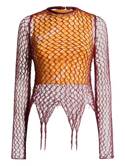 Etro Open-knit Sweater And Printed Crop Top Set