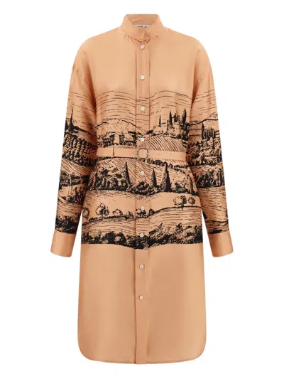 Ferragamo Printed Shirt Dress