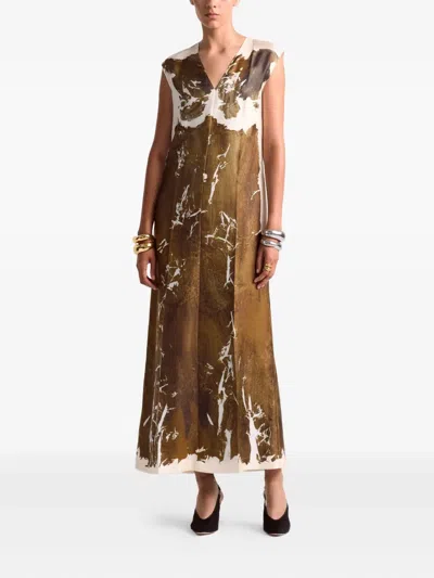 Altuzarra Cherie Printed Silk Maxi Dress