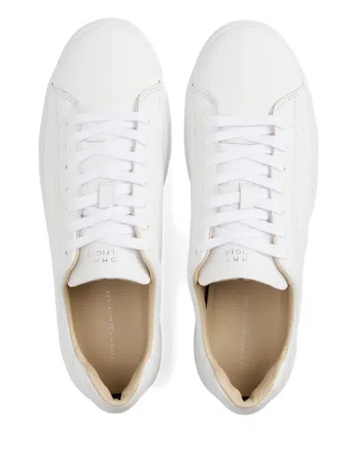Tommy Hilfiger Leather Low-top Sneakers With Round Toe