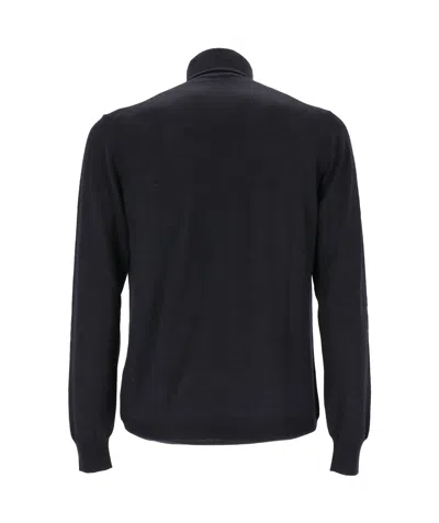 Gran Sasso Man Turtleneck Midnight Blue Size 38 Virgin Wool