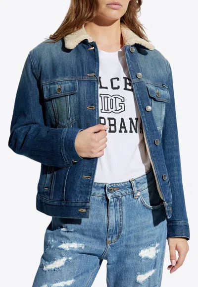 Dolce & Gabbana Logo Plaque Denim Jacket