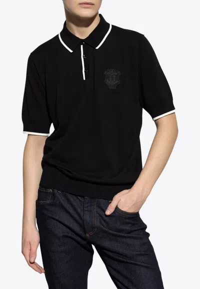 Dolce & Gabbana Heraldic Dg Logo Patch Polo T-shirt