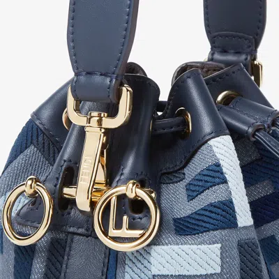 Fendi Borsa A Secchiello Mon Tresor In Tela Ricamata Donna