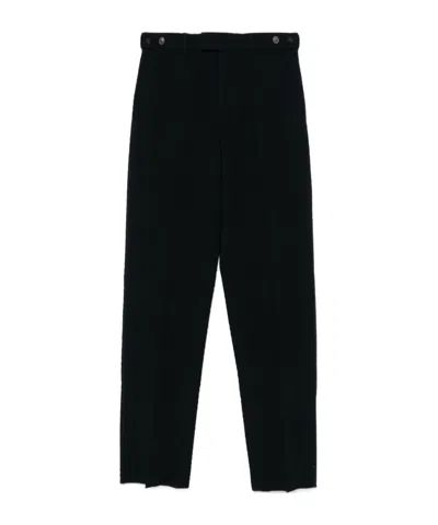 Emporio Armani Wool Trousers In Textured Fabric