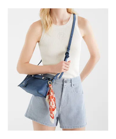 Fendi By The Way Soft Minibag In Blue Denim-effect Leather Women