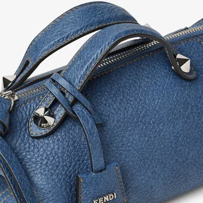 Fendi By The Way Soft Minibag In Blue Denim-effect Leather Women