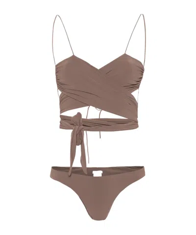 Amazuìn Amazuin Wrap-design Bikini With Adjustable Straps And Tie Waist