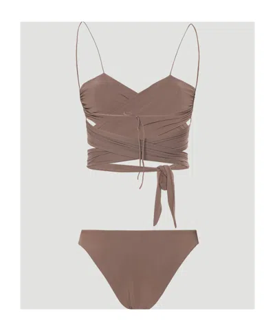 Amazuìn Amazuin Wrap-design Bikini With Adjustable Straps And Tie Waist