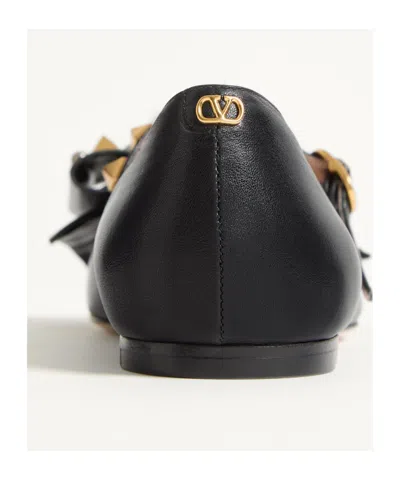Valentino Garavani Leather Ballerinas With Stud Detailing In Multi