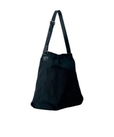 Dries Van Noten Men Canvas Shoulder Bag In Black