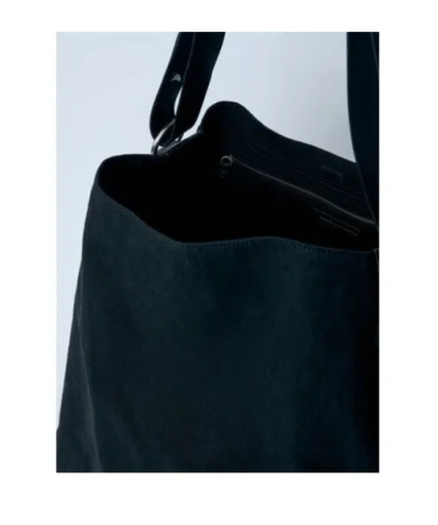 Dries Van Noten Men Canvas Shoulder Bag In Black