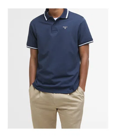 Barbour Short-sleeved Polo Shirt In Blue