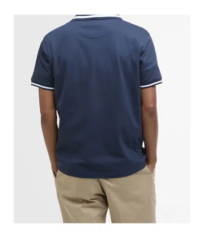 Barbour Short-sleeved Polo Shirt In Blue