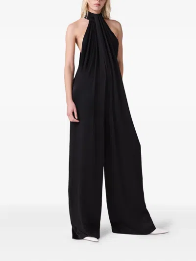 Stella Mccartney Envers Satin Halterneck All In One In Black