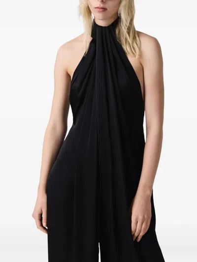 Stella Mccartney Envers Satin Halterneck All In One In Black