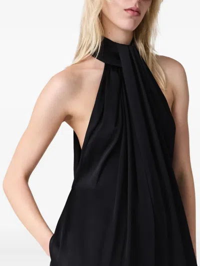 Stella Mccartney Envers Satin Halterneck All In One In Black