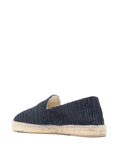 Manebi Yucatan Woven Texture Espadrilles In Blue