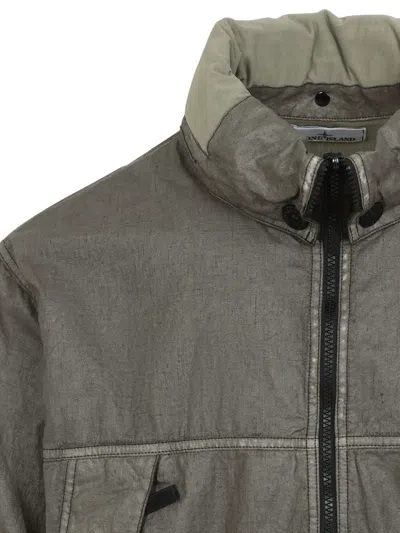Stone Island Logo Patch Zip-up Jacket