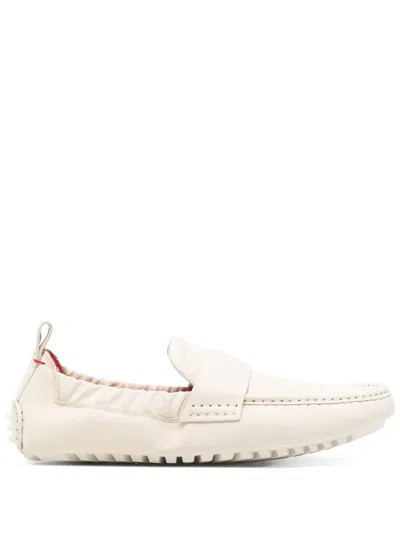Ferrari Natural Leather Loafers In Metallic