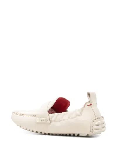Ferrari Natural Leather Loafers In Metallic
